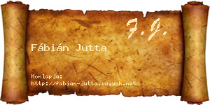 Fábián Jutta névjegykártya